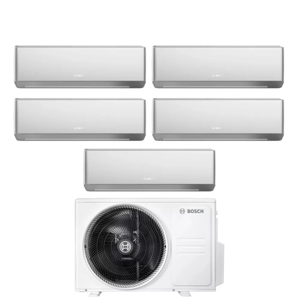 Condizionatore Penta Split Bosch CLIMATE 7000i SILVER 7+7+9+9+9 con 5000M 105/4 E R-32 Wi-Fi Integrato