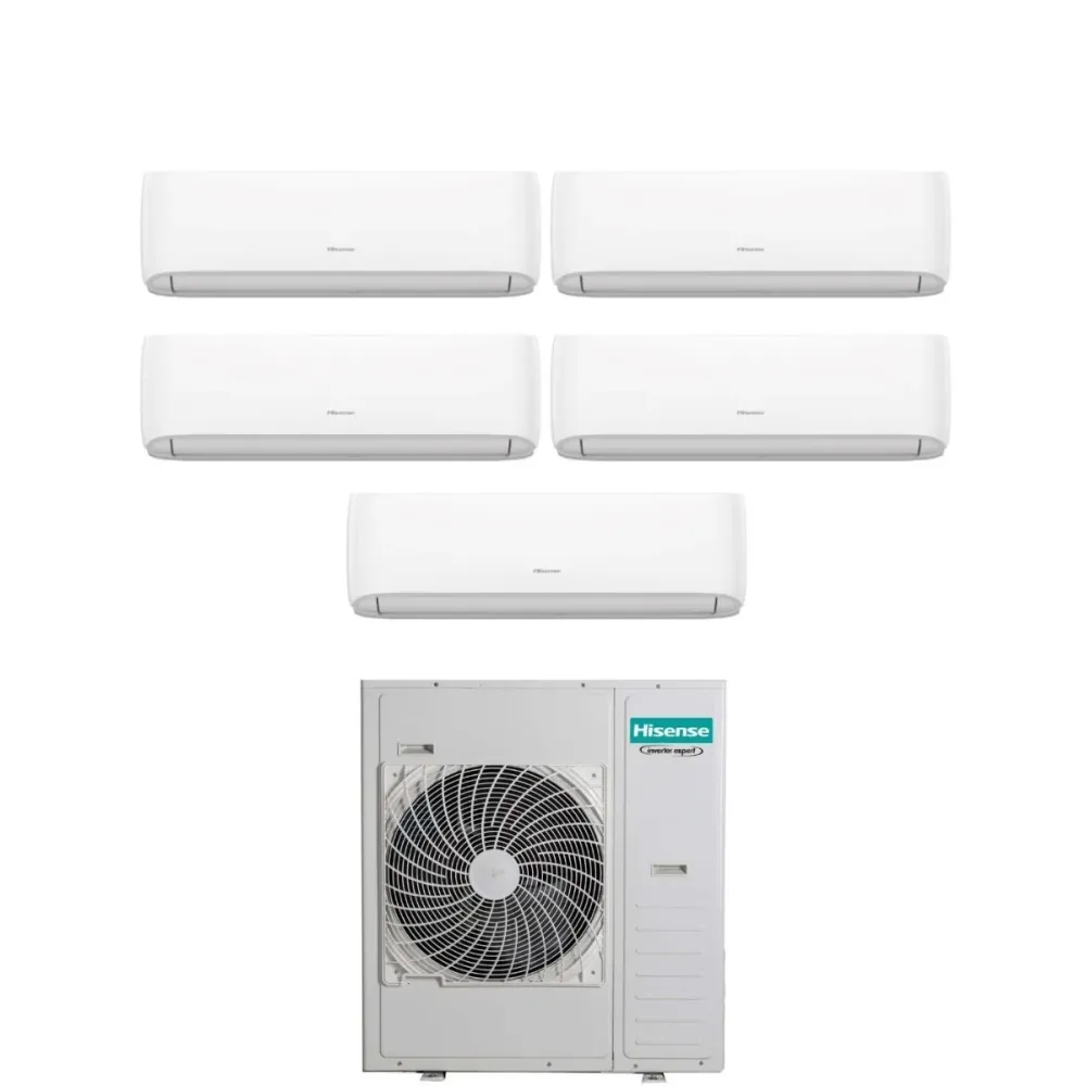 Condizionatore Penta Split Hisense Hi-Comfort 9+9+9+9+12 con 5AMW125U4RTA R-32 Wi-Fi Integrato