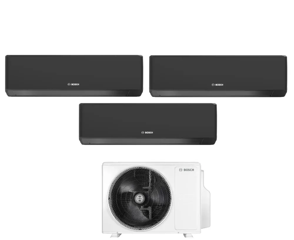 Condizionatore Trial Split Bosch CLIMATE 7000i Black 7+7+9 con 5000M 79/3 E R-32 Wi-Fi Integrato