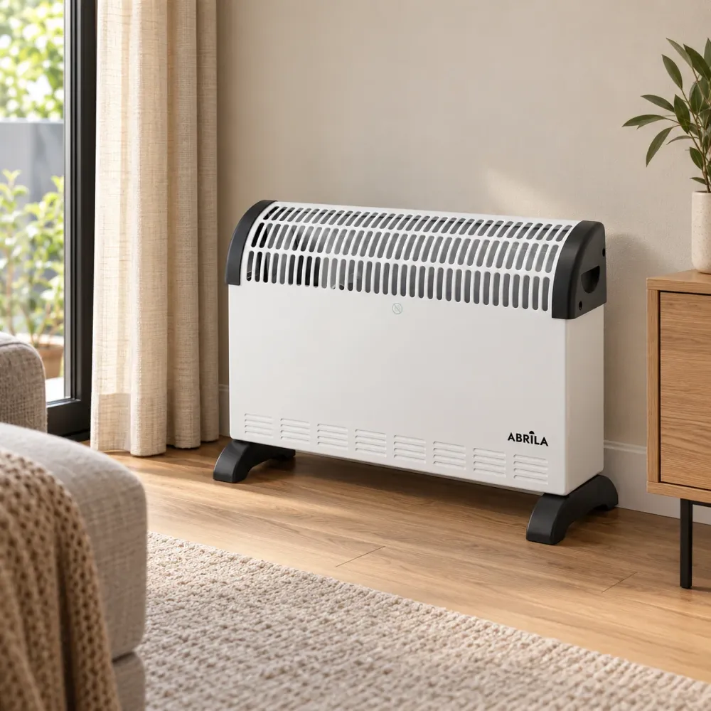 Convecteur Falla 2000 W blanc, 3 niveaux de puissance, thermostat réglable, protection contre la surchauffe, fonction mass...