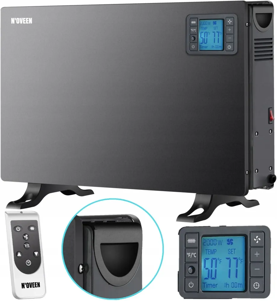Convecteur radiateur convecteur chauffage d'appoint LCD SMART noir