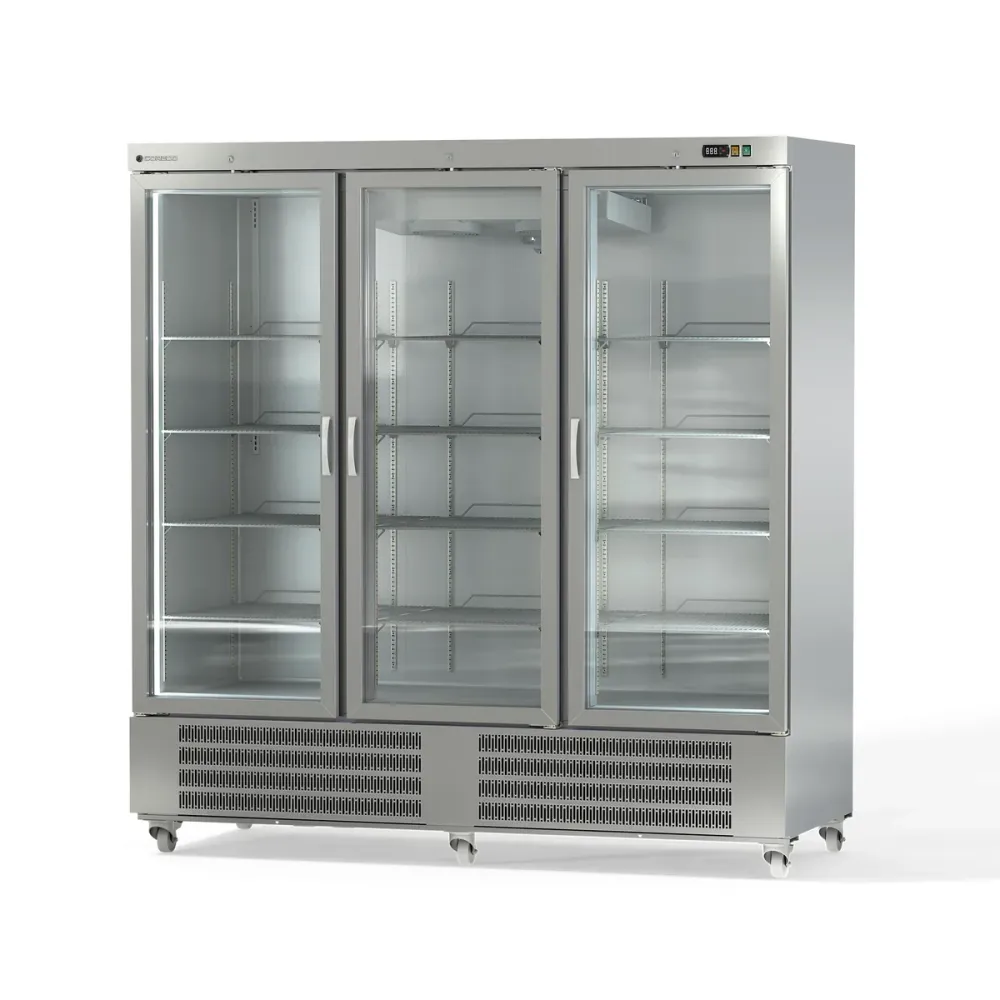 Armoire réfrigérée en acier inoxydable Coreco US Range 2200 avec portes vitrées