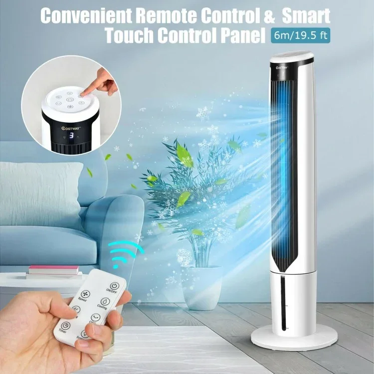 Refroidisseur d'air par évaporation 41 pouces 16089473 avec 3 modes et 3 vitesses Costway