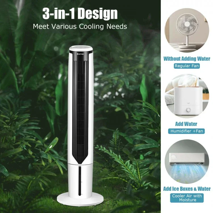 Refroidisseur d'air par évaporation 41 pouces 16089473 avec 3 modes et 3 vitesses Costway