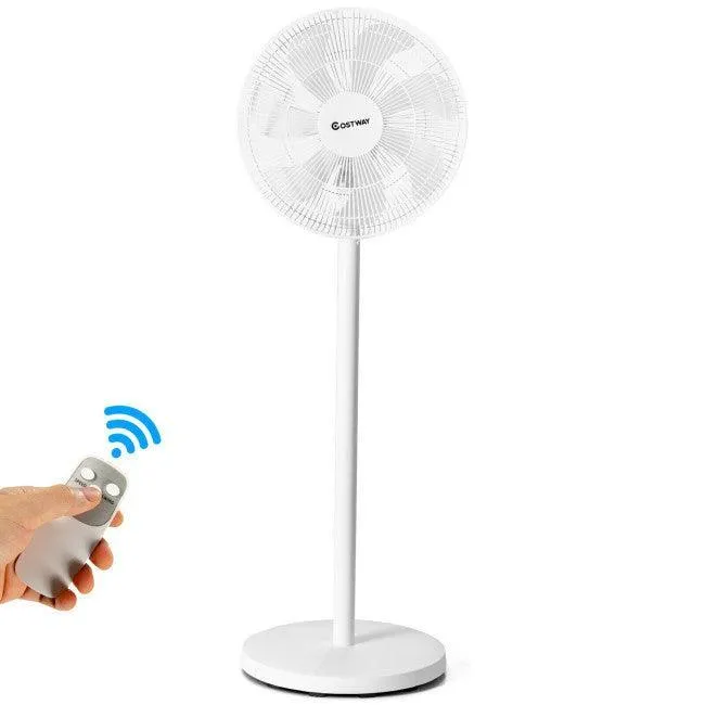Ventilateur à hauteur réglable à 3 vitesses avec socle oscillant de 16 pouces avec télécommande 87190654 Costway