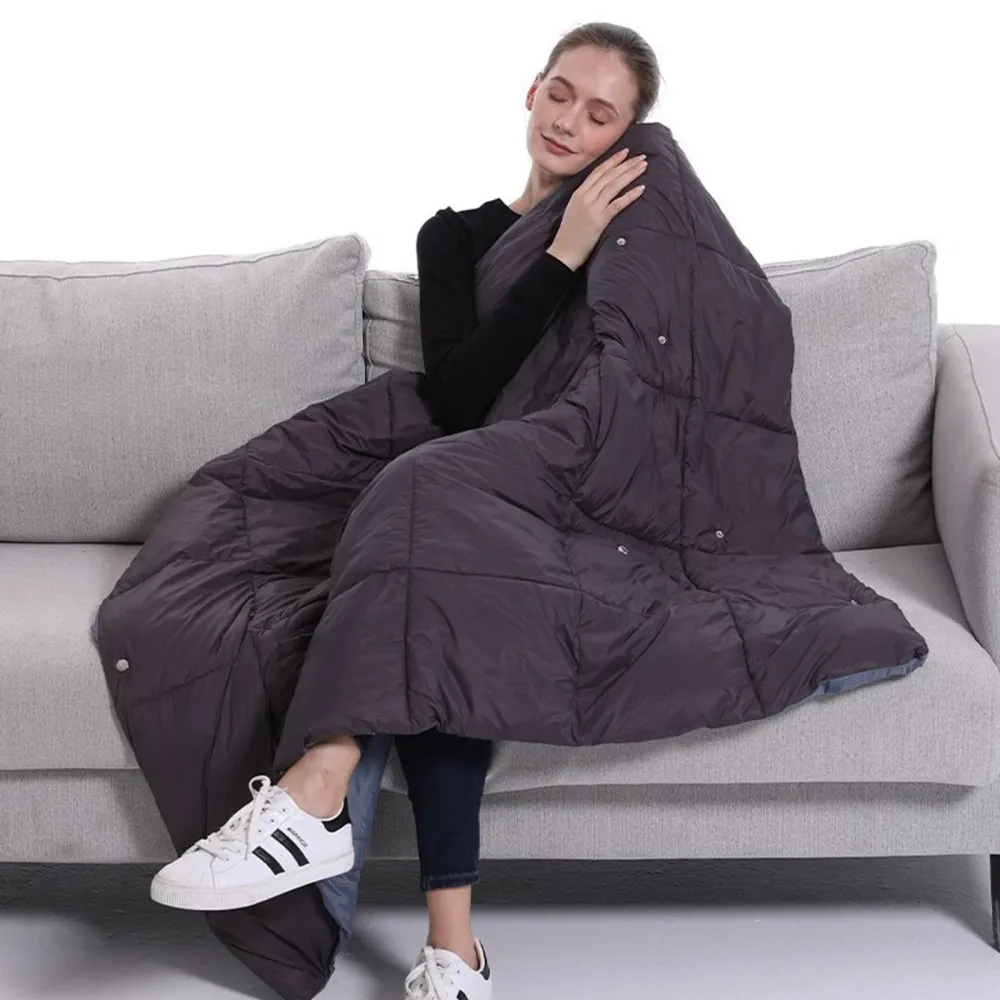 Coussin chauffant Taille unique Fibre de polyester Réglage de température à 3 niveaux Recharge USB Cape chauffante intelli...