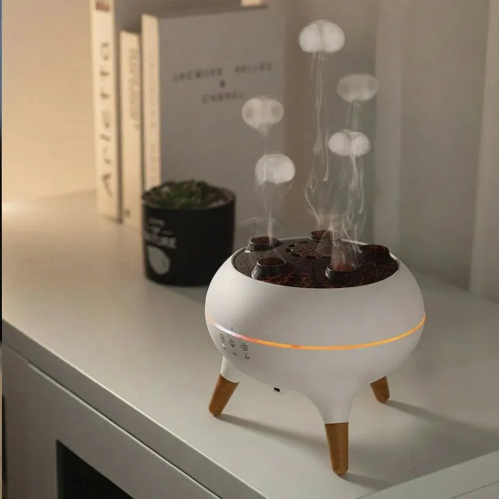 JELLYLUME – Humidificateur d'air dynamique en forme de méduse & diffuseur d'arômes, télécommandé Cozey Maison