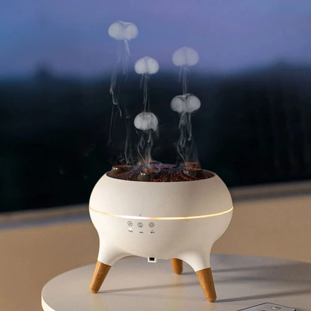 JELLYLUME – Humidificateur d'air dynamique en forme de méduse & diffuseur d'arômes, télécommandé Cozey Maison