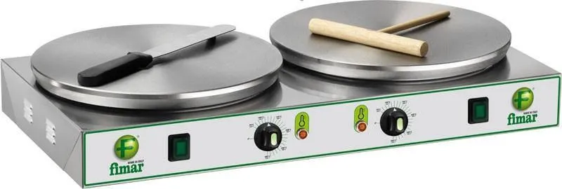 Crepire électrique professionnel CRP2 Double 4000 W 350 mm - 400V 3ph