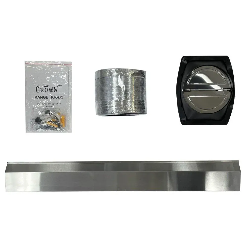 Hotte de cuisine Crown PRO-FT08 | 30 pouces | 1000 PCM | Acier inoxydable| Sous armoire ou montage mural 30