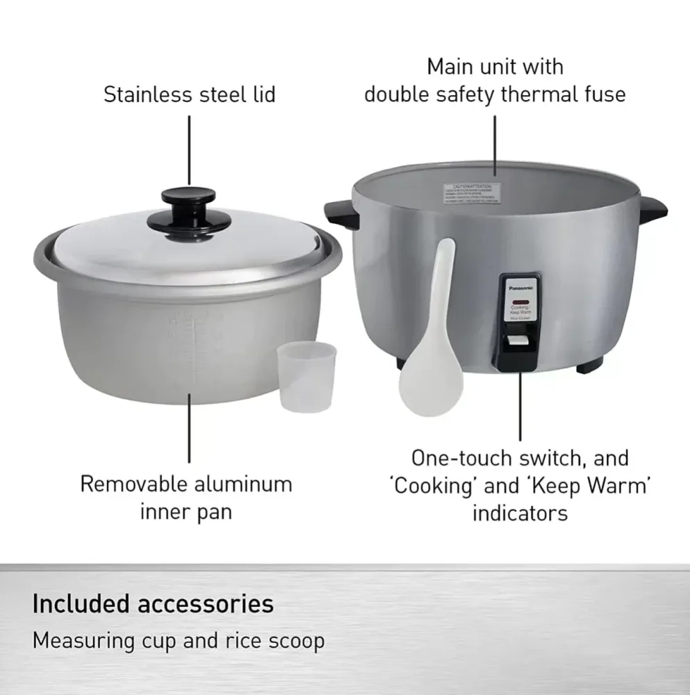 Cuiseur à riz commercial Panasonic SR-42HZP de 23 tasses