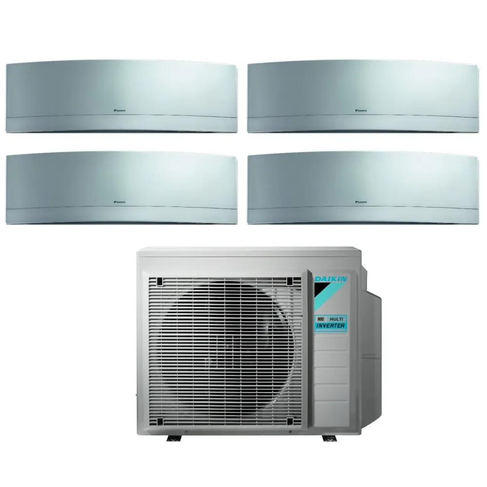 Daikin Bluevolution Climatiseur Quad Split Inverter Emura Silver Series 9+9+12+12 Avec 4mxm80n R-32 Wi-Fi intégré 9000+900...