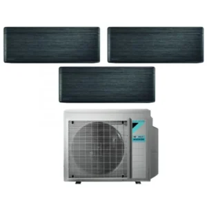 Daikin Bluevolution Trial Split Inverter Climatiseur Élégant Real Blackwood Série 9 + 9 + 9 Avec 3mxm52n R-32 Wi-Fi Intégr...