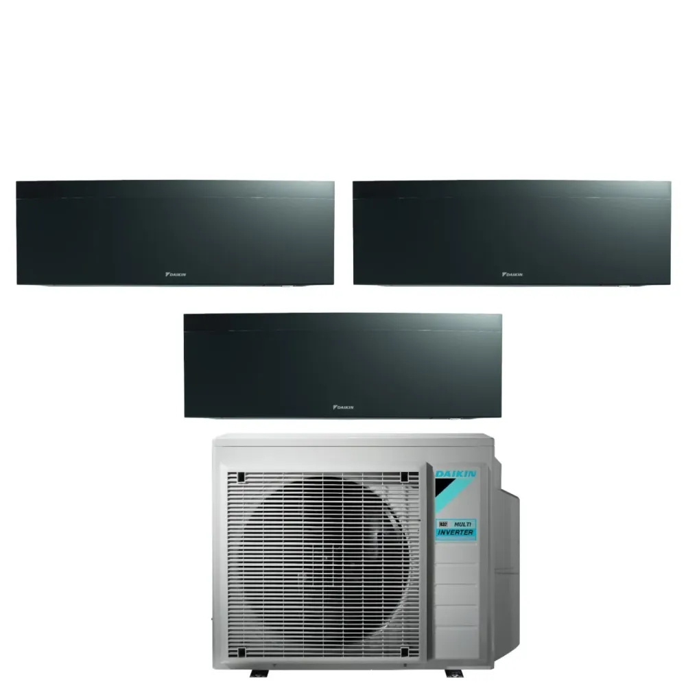 Daikin Bluevolution Trial Split Inverter Climatiseur Climatiseur Emura Black Iii Série 7 + 7 + 9 avec 3mxm52n R-32 Wi-Fi i...