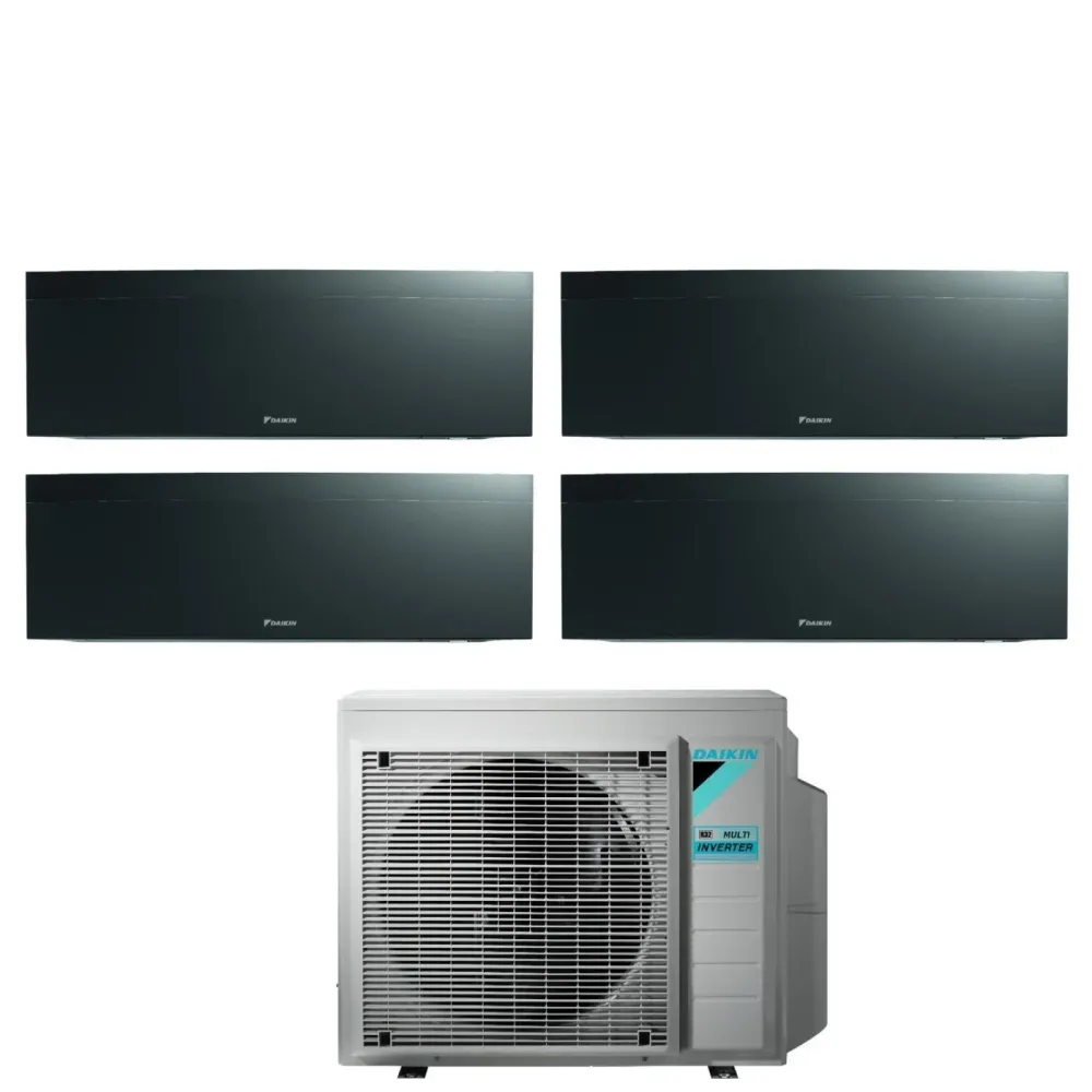 Daikin Climatiseur Bluevolution Quadri Split Inverter Emura Black Iii Series 9+9+9+15 Avec 4mxm80n R-32 Wi-Fi intégré 9000...