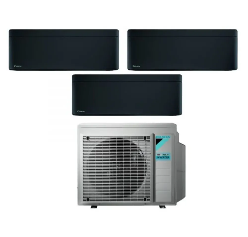 Daikin Climatiseur Bluevolution Trial Split Inverter Series Élégant Total Black 7 + 9 + 12 Avec 3mxm52n R-32 Wi-Fi intégré...