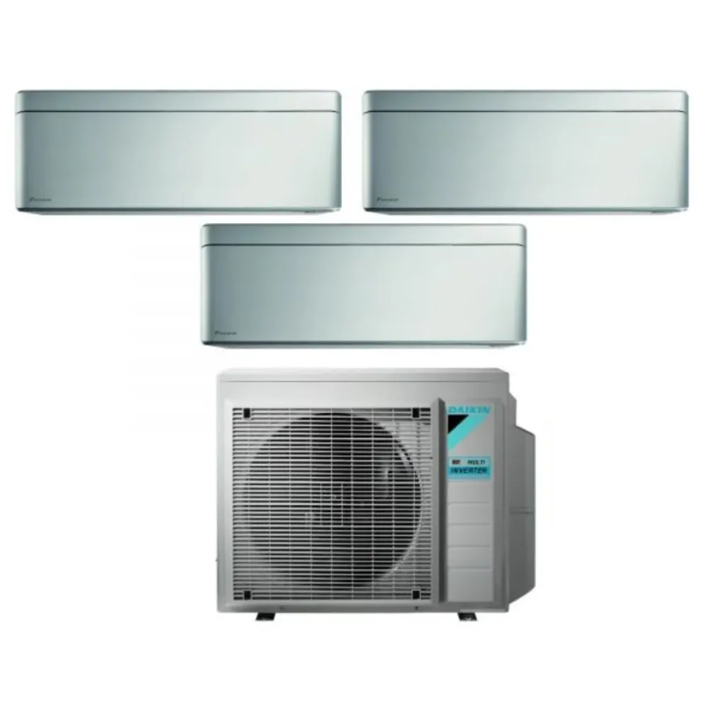 Daikin Climatiseur Bluevolution Trial Split Inverter Élégant Total Silver Série 9 + 9 + 9 Avec 3mxm68n R-32 Wi-Fi intégré...