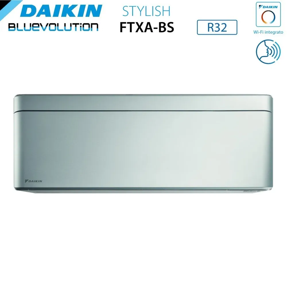 Daikin Climatiseur Bluevolution Trial Split Inverter Élégant Total Silver Série 9 + 9 + 9 Avec 3mxm68n R-32 Wi-Fi intégré...
