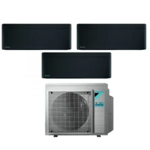 Daikin Climatiseur Bluevolution Trial Split Inverter Series Élégant Total Black 9 + 9 + 9 Avec 3mxm52n R-32 Wi-Fi intégré...