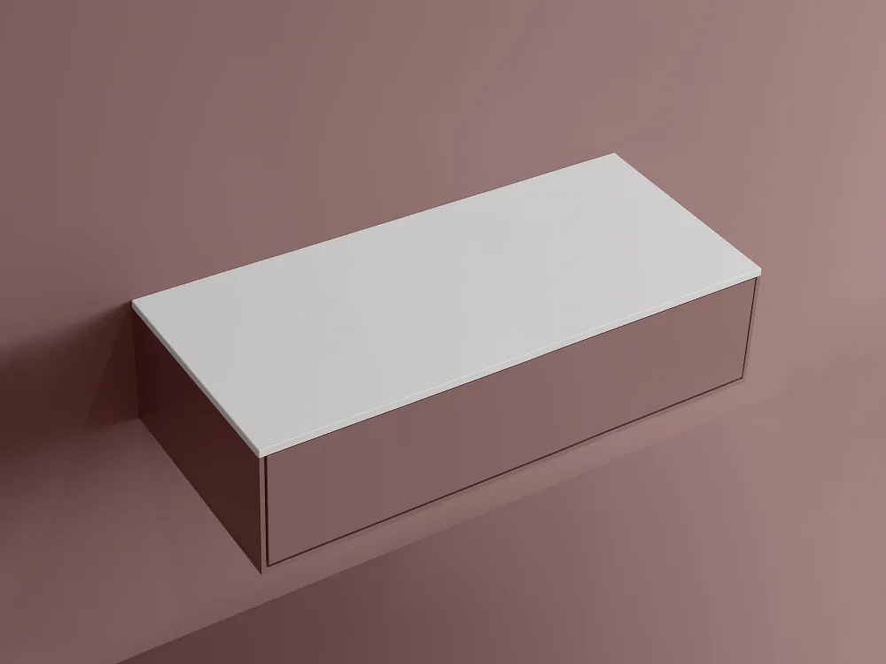 Dessus de meuble-lavabo de 91,4 cm (36 po) et 1,27 cm (1/2 po) - Blanc mat