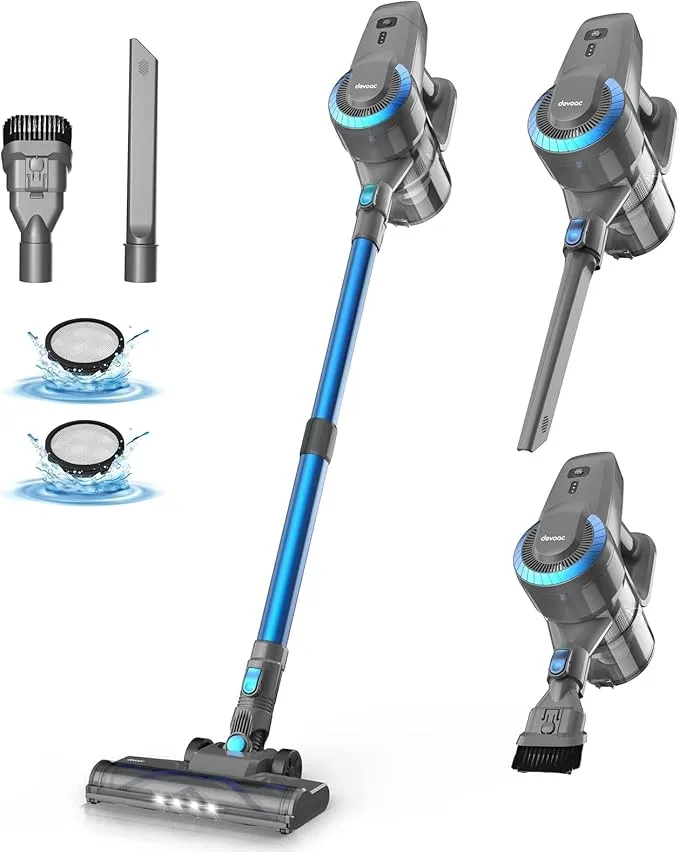 Devoac – Aspirateur Balai Sans Fil Léger et Puissant (Boite ouverte)