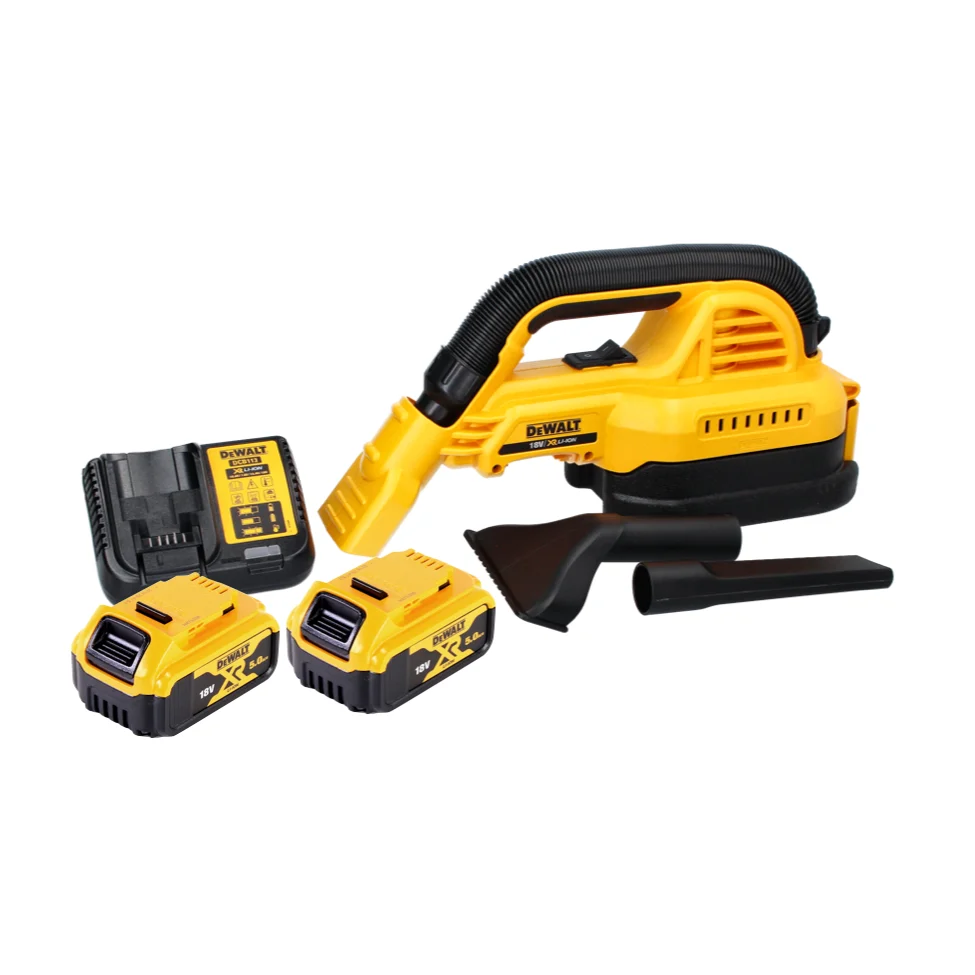 DeWalt DCV 517 P2 Aspirateur à main sans fil 18 V 1,9 L + 2x batterie 5,0 Ah + chargeur