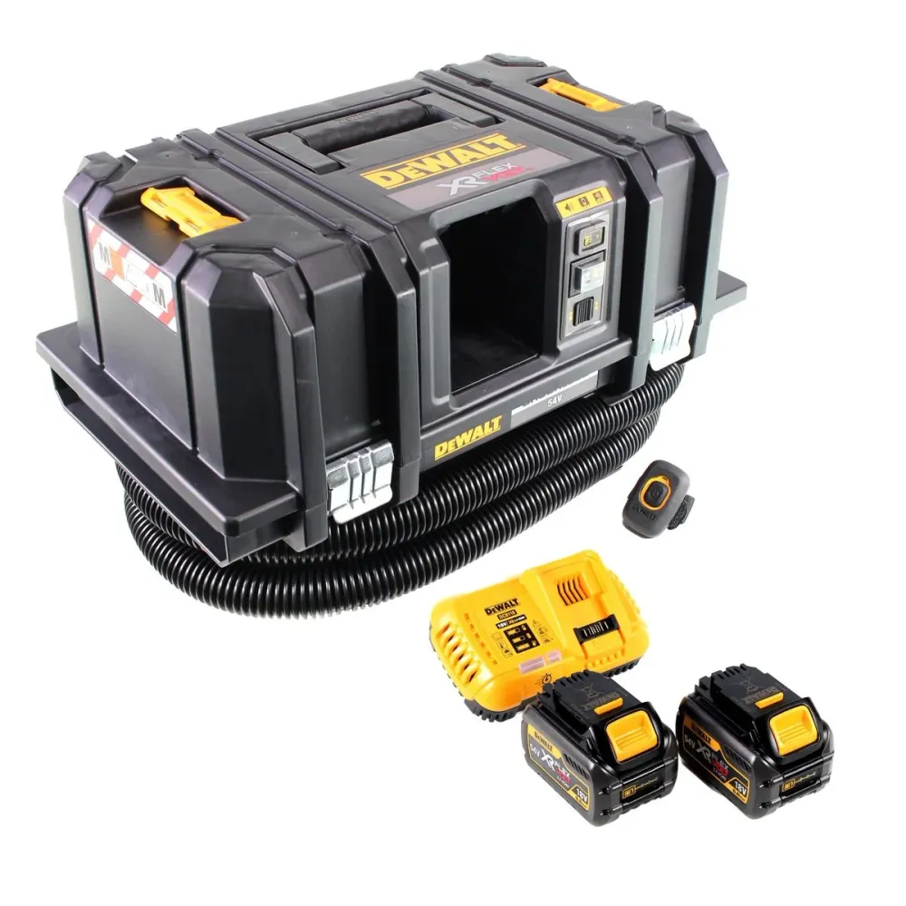 Dewalt DCV 586 MT2 Aspirateur eau et poussière sans fil 54V 11L sans balais + 2x Batteries FlexVolt 6.0Ah + Chargeur