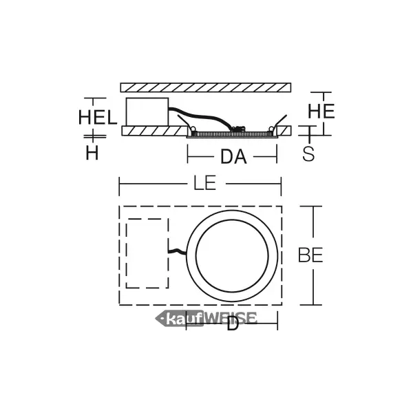Downlight LED rond plat RZB Toledo (Ø 170 mm) | Intensité variable et extra plat | Blanc chaud 3000K