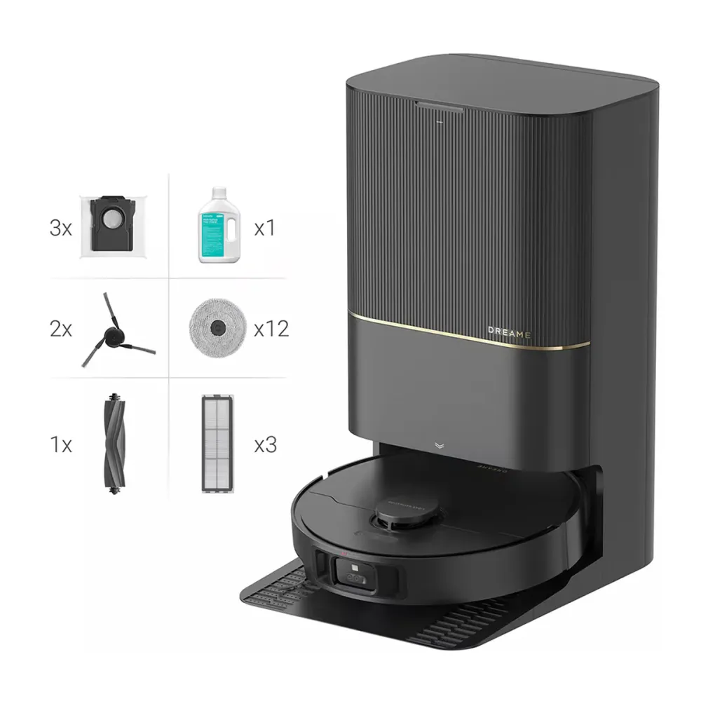 Dreame – X40 Ultra Complet Robot aspirateur Laveur noir avec base automatique et navigation intelligente pour la maison
