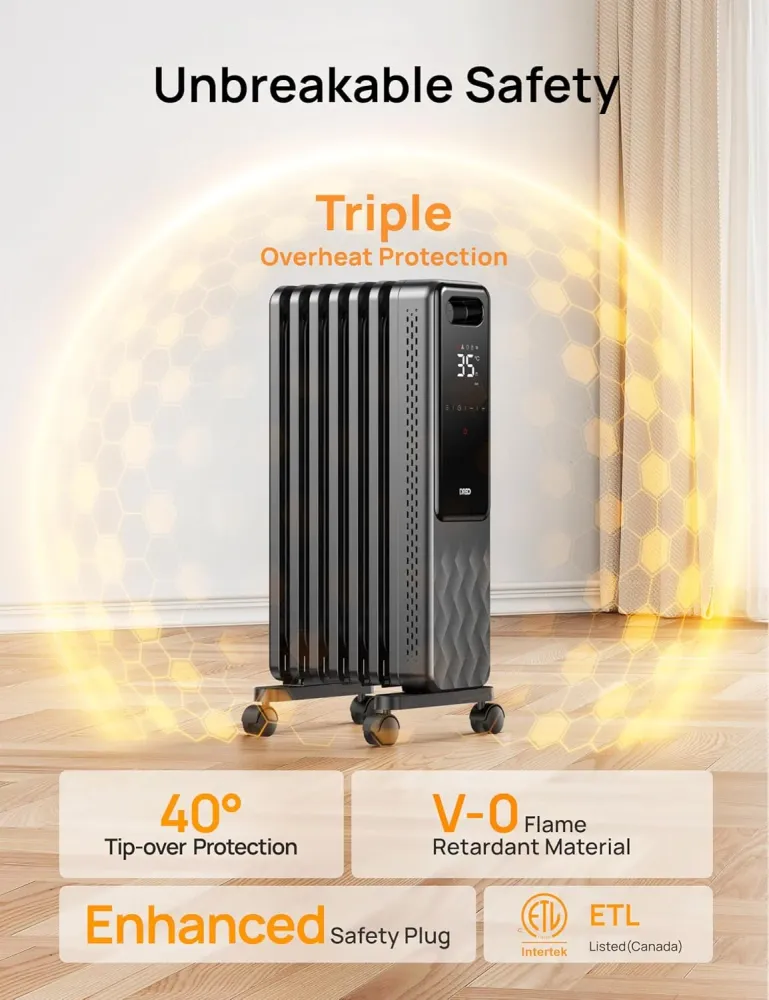 Radiateur à Huile DREO OH310 – Chauffage Électrique Silencieux – Boîte Ouverte