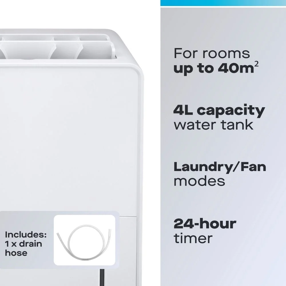 Déshumidificateur Daewoo 20L avec purificateur d'air