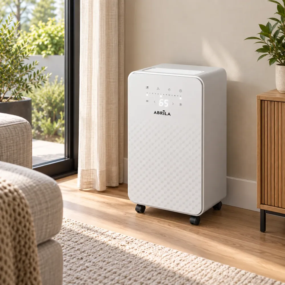 Déshumidificateur Doris 270 W, réservoir de 2 litres, arrêt automatique, 3 modes, minuterie de mémoire, 49 x 28 x 20 cm