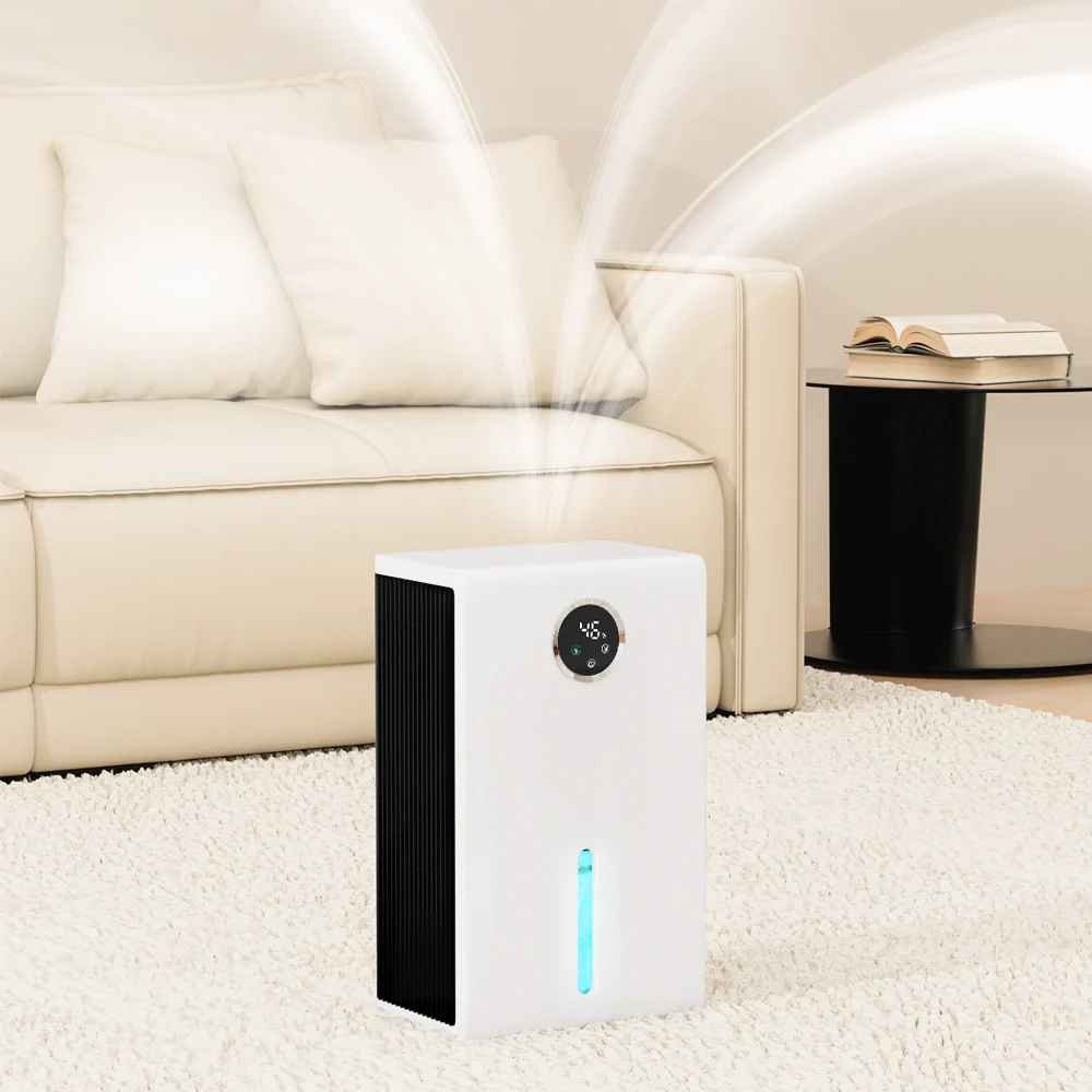 Déshumidificateur portable 120 oz : pour 1000 sq.ft, Silencieux, économe en énergie et doté d'un système de purification d...