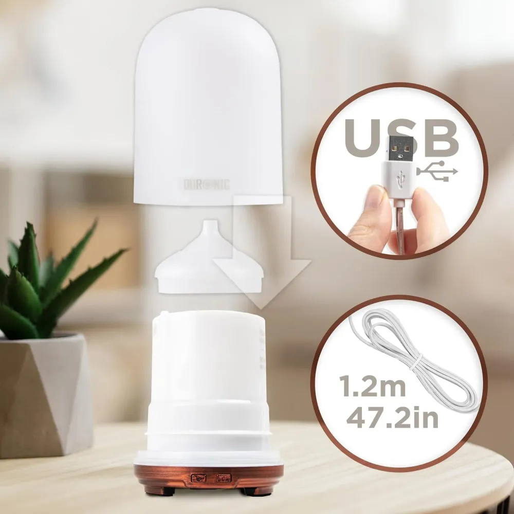 Duronic AD12 Diffuseur d’Arômes Brumisateur d’Huiles essentielles Purificateur d’air Naturel Humidificateur Aromathérapie...