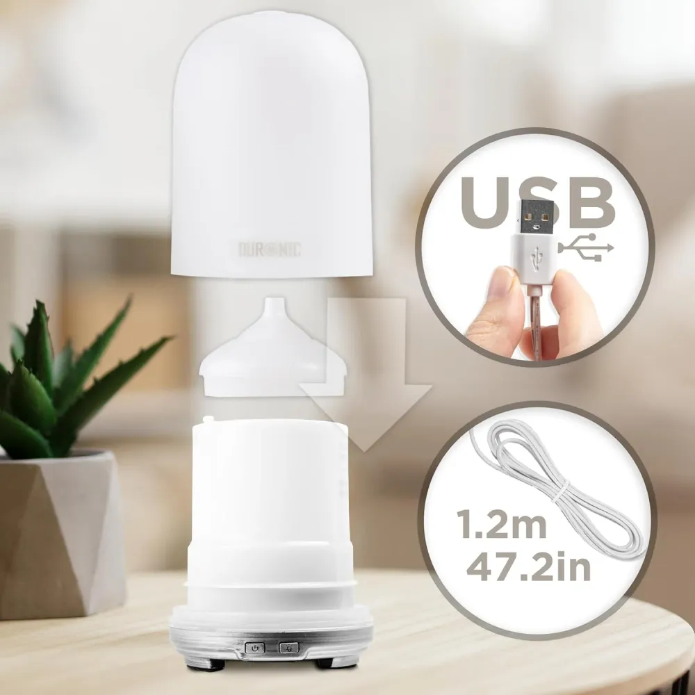 Duronic AD13 Diffuseur d’Arômes Brumisateur d’Huiles essentielles Purificateur d’air Naturel Humidificateur Aromathérapie...