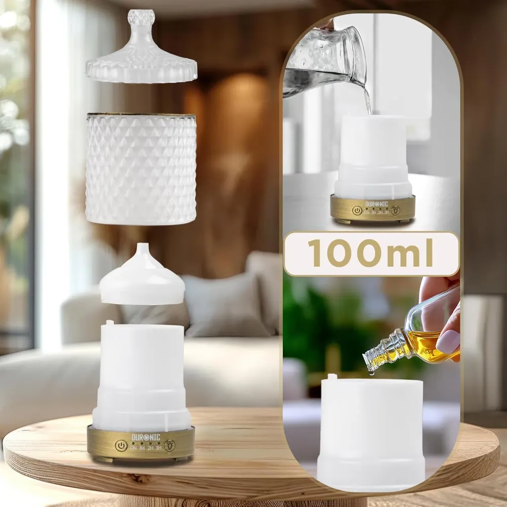 Duronic AD31 Diffuseur d’Arômes Brumisateur d’Huiles essentielles Purificateur d’air Naturel Humidificateur Aromathérapie...