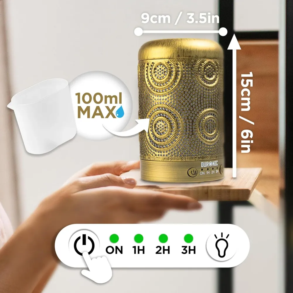 Duronic AD41 Diffuseur d’Arômes Brumisateur d’Huiles essentielles Purificateur d’air Naturel Humidificateur Aromathérapie...