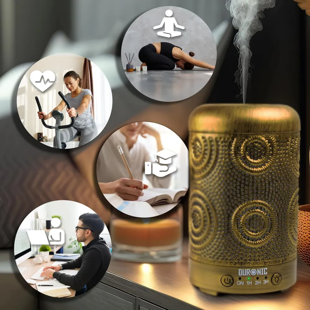 Duronic AD41 Diffuseur d’Arômes Brumisateur d’Huiles essentielles Purificateur d’air Naturel Humidificateur Aromathérapie...