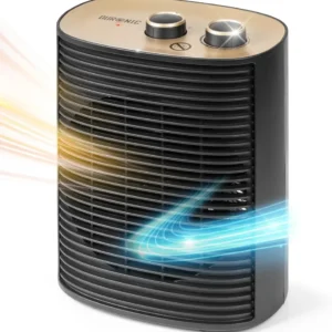 Duronic HV32 BK Radiateur soufflant électrique 2000W Thermostate réglable avec Mode éco Mode turbo Sécurité antibasculemen...