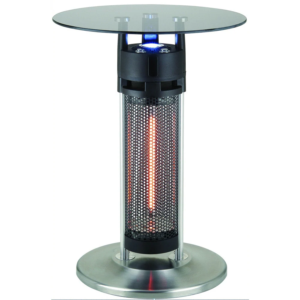 Table chauffante infrarouge de style bistrot Ener-g+, 1 400 watts, avec lumière LED EBI