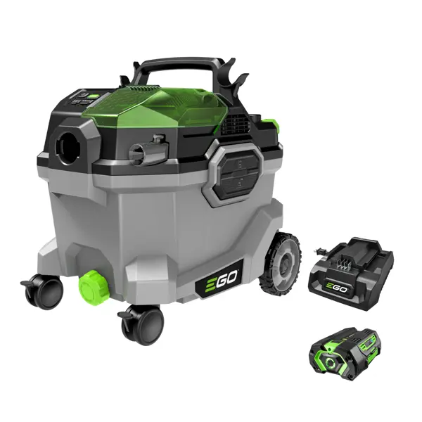 Aspirateur eau et poussière EGO Power+ 9 gallons (batterie G3 5,0 Ah + chargeur 320 W)