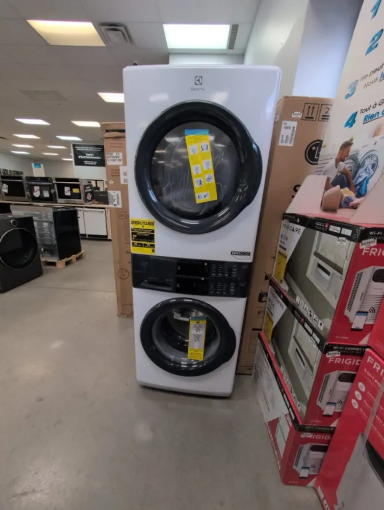 ELTE730CAW - LAVEUSE SÉCHEUSE SUPERPOSÉES - Electrolux - Laveuse/Sécheuse Superposées - Électrique - Blanc - Boîte Ouverte