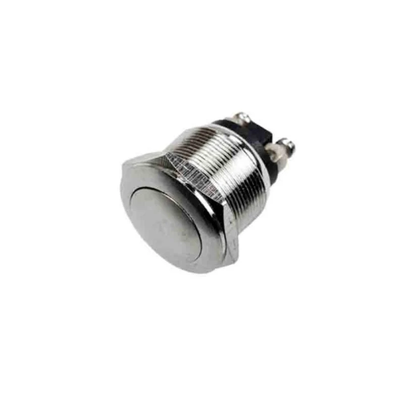 Bouton Poussoir Métallique 2A 250V Chrome ELEKTRO3