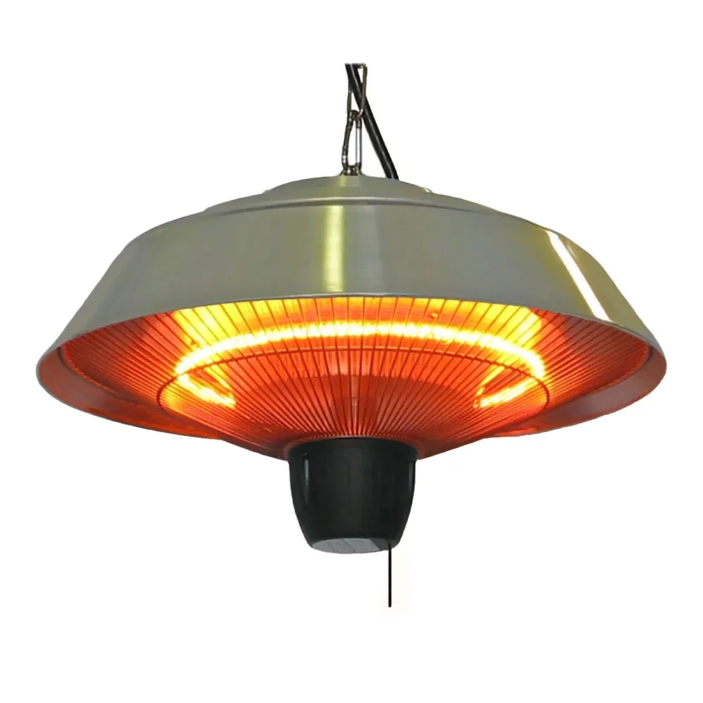 Ener-G+ HEA-21523 Chaufferette patio éléctrique infrarouge suspendue Gris