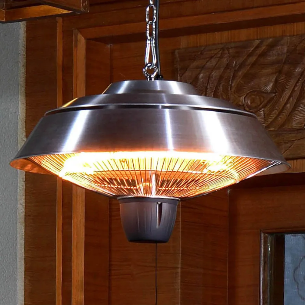 Ener-G+ HEA-21523 Chaufferette patio éléctrique infrarouge suspendue Gris