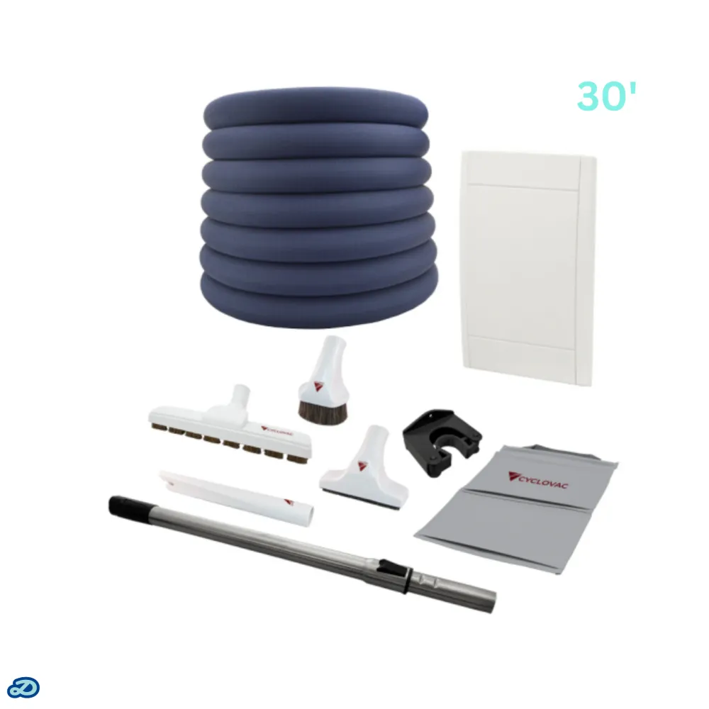 Ensemble de fixation Retraflex avec tuyau SoftTouch et brosse Super Luxe (30')