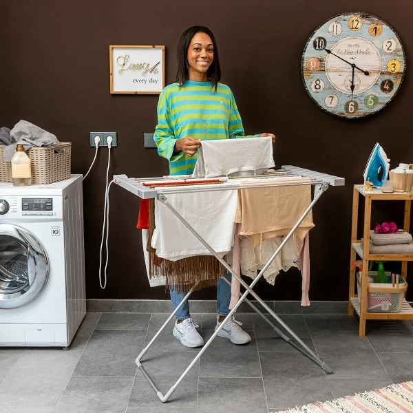 Etendoir à linge électrique pliable 120W - Livraison offerte