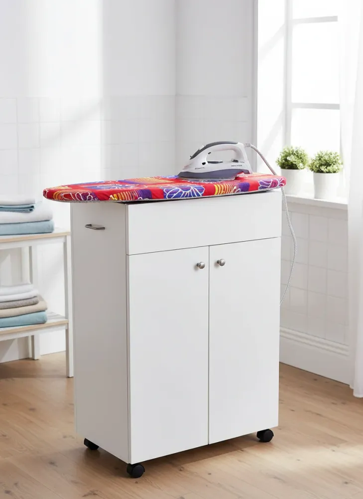 Euronovità EN-01163 Housse de repassage professionnelle pour armoire, polycoton, multicolore, 120 x 58 x 2 cm