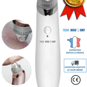 TD® Extracteur aspirateur de points noirs impuretes professionel 5 en 1 nettoyeur electrique manuel de visage acne huile e...