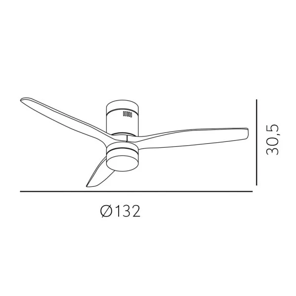 Fabrilamp ventilateur de plafond Aguilon blanc madera
